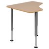Flash Furniture Triangle Natural Collaborative Desk, For Home and Classroom XU-SF-1003-NAT-A-GG
